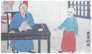 清朝著名學者戴震,從小就養成了勤奮好學的讀書習慣。